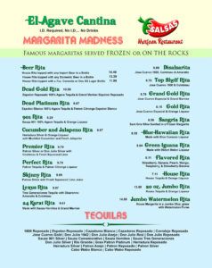 Menu – Salsas Mexican Restaurant