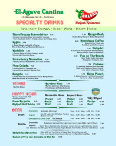 Menu – Salsas Mexican Restaurant